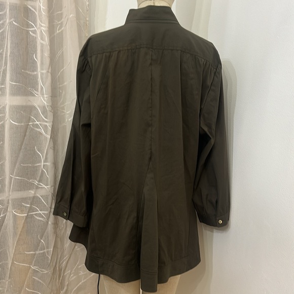 Lafayette 148 Green Shirt - Picture 4 of 7